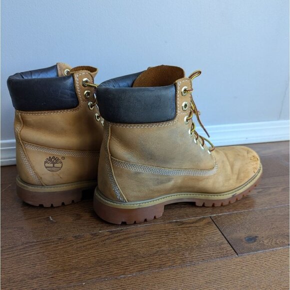 Timberland Men 8 M 6” Classic Work Boots Nubuck Leather Beige Primaloft 400gm - Picture 3 of 13